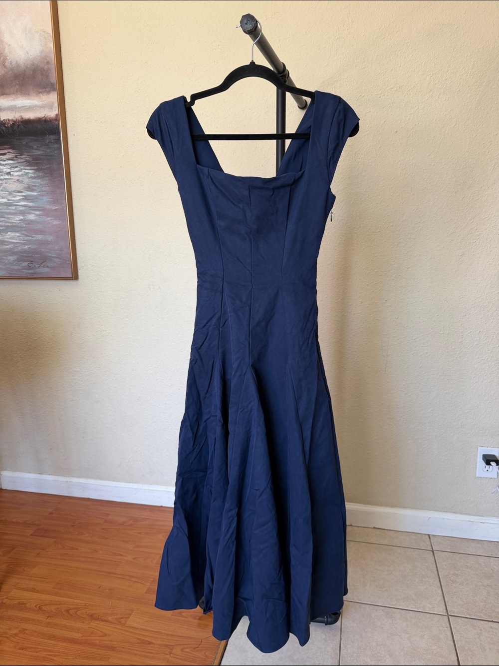House of CB Raisa Lace Back Dress Navy Size Small NWOT - Picture 7 of 12